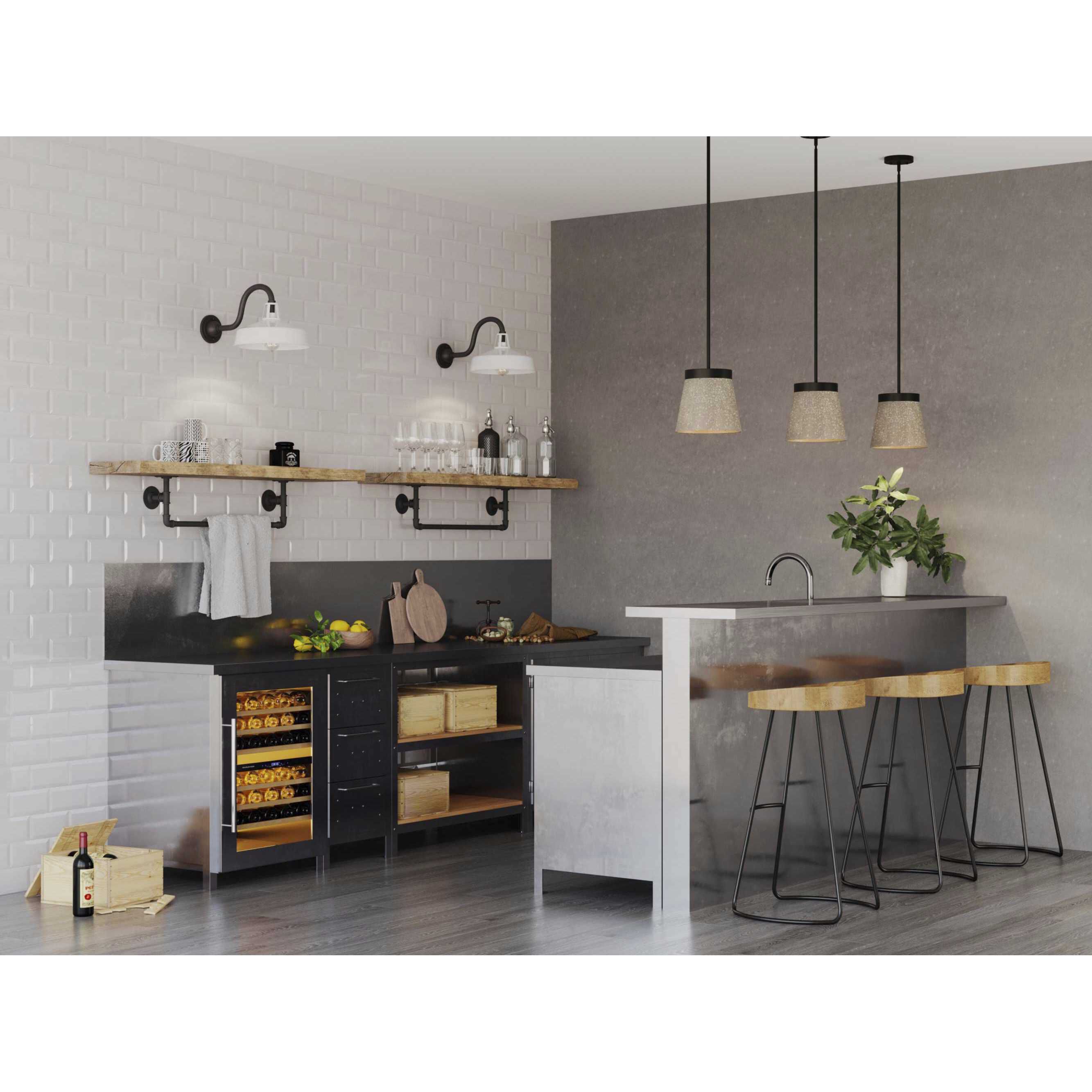 Terrazzo 1 Light 10 inch Graphite Pendant Ceiling Light